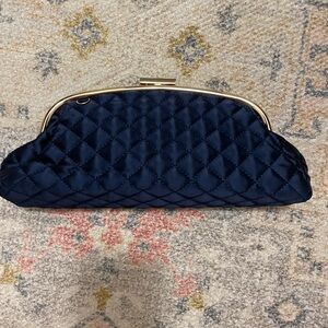 Chic Quilted Navy Clutch